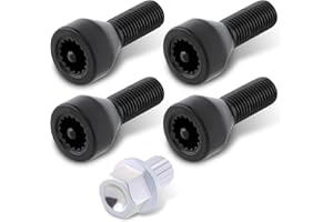 Dixhills Kit d'écrous de roue de sécurité M12 x 1,5 - Remplacement pour série 1/3/5/6 E88 E60 E90 - Accessoires de voiture # 36136786419 36131180882 36136764057