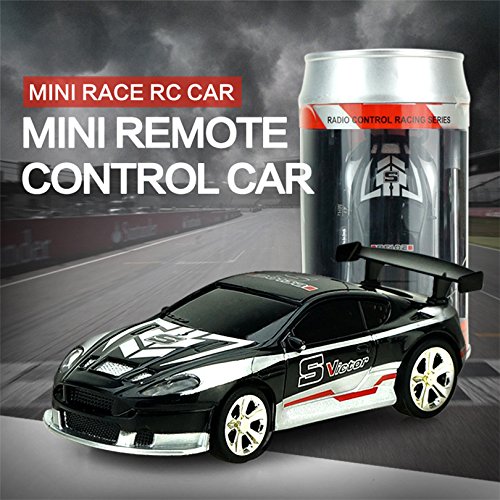 ALLCACA Mini 1:58 RC Car Creative Coke Can Racing Car Remote Control Car Toys with Headlight and Tail Light, Perfect Gift for Kids, Random Color