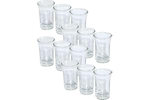 MC-Trend 12 vasos de chupito de 4 cl, vasos de chupito, para fiestas, jardín, cumpleaños, bodas, gastronomía, eventos, bufés, catering
