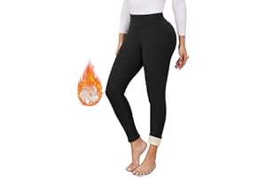 TMEOG Legginsy termiczne damskie z podszewką, legginsy polarowe, zimowe, spodnie termiczne, legginsy z wysokim stanem, ciepłe spodnie do biegania, spodnie sportowe, spodnie do jogi z pluszową