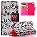 Huawei P8 Lite Case Flower,Huawei P8 Lite Case Pink,TOCASO Soft Silicone Back Cover Colorful Pattern Premium Slim PU Leather Flip Card Wallet Cases [Credit Card Slot] Build-in Stand Function Skin Money Pocket Book Folio Bumper Protective Covers [Magnet Closure] for Huawei P8 Lite (Black Bowknot)