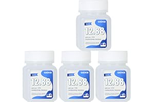 GIDIGI Tampon d'étalonnage liquide de 12,88 mS/cm, solution d'étalonnage de la conductivité et de la salinité pour compteur de salinité, testeur EC, compteurTDS, testeur 5 en 1 et testeur 7 en 1(4 * 50 ml)