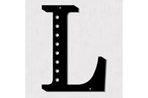 Resama 11'' Black Metal Letters for Wall Decor, Visual 3D Large Alphabet, Decorative Farmhouse Hanging Letter Sign for Living Room Bedroom Office Home Party (L)