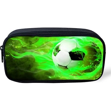 Belidome Petite Trousse Scolaire Durable Motif Football Vert Pour Enfants
