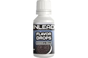 INLEAD - Flavor Drops | Zuckerfrei & Kalorienfrei | Aromatropfen für Speisen & Getränke | Vielseitig einsetzbar | Top Geschmack | Vegan - 30ml (Cookies & Cream - Keks)