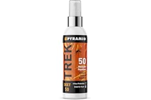 Pyramid Trek Insect Repellent Spray with 50% DEET Formula - Unscented Mosquito Repellent - Perfect for Tropical Destinations - Up to 6hrs Protection & Suitable for Kids 12+ Years (1 Bottle of 100ml)