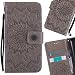 Produktbild LEMORRY Nokia Lumia 630 Case Leather Flip Wallet Pouch Slim Fit Bumper Protection Magnetic Strap Stand Card Slot Soft TPU Cover for Nokia Lumia 630, Blühen Grau