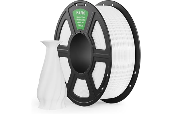 DEEPLEE PLA Pro Filamento 1.75 mm, Blanco, Bobina 1 kg | Alta tenacidad, fácil impresión, precisión ±0.02 mm, baja obstrucción, compatible con FDM