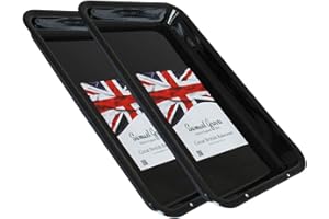 SAMUEL GROVES 2X 32cm Vitreous Enamel Baking Tray, Made in England