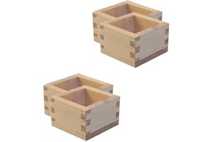 JapanBargain S-3323 x 4 Lot de 4 tasses à saké japonaises en bois