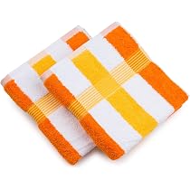 Lot De 4 Essuie-mains Gözze New York - 100% Coton Ultra Absorbant 30x30cm Orange