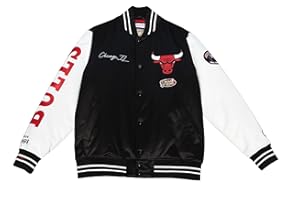 Mitchell & Ness NBA Team Origins Varsity - Giacca in raso, colore: Nero