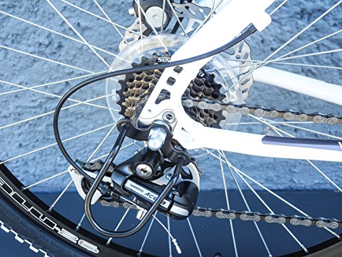 26″ Zoll Alu MTB Cross Fahrrad Bike SHIMANO 24 Gang DISC SCHEIBENBREMSEN weiss - 8