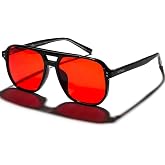 UVtech SLEEP-3M 100% Blue Light Filter Red Glasses Computer Glasses PC Gaming Bluelight Filter UV Blocking Anti Women Men, Re