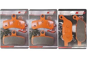 LE LEFOSSI Motocicleta fibra de carbono Pastillas de Freno Delantero y trasero para Compatible con Harley Davidson Dyna FXDF Fat Bob FXDL Low Rider 2008-2017 FXDLS Dyna Low Rider S 2017 FA457F FA457F FA458R
