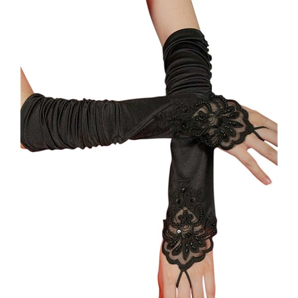 Gants Longs Soirée Femme - Style Années 20 - Élégants Et Sexy - Mariage, Bal, Soirée