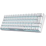 RK ROYAL KLUDGE RK61-DE QWERTZ Kabelgebundene/Bluetooth / 2.4Ghz Tri-Mode, 60% Mechanische Tastatur, ABS Tastenkappen, Rote S