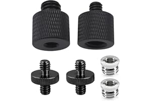 GECIC Stativ Adapter 1/4 auf 3/8 Zoll Gewinde Stativ, 3/8 auf 1/4 Zoll Adapter doppelschraube, Gewindeadapter auf Zoll Schraube Kamera Gewinde für Kamera Lampenstative Mikrofonstativ