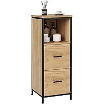 vidaXL Badkamerkast 30x30x100 cm bewerkt hout artisanaal