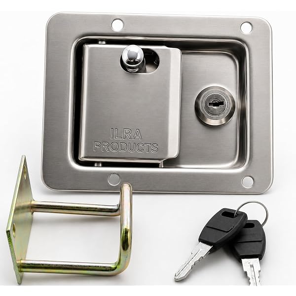 Delcot® Stainless Steel Canopy Door Lock with Key Set Replacement