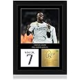 Win FC Vinicius Junior Signed A4 Framed Photo Display - Reproduced Digital Signature - Gift For Real Madrid