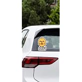Acemi S&uuml;r&uuml;c&uuml; Temalı Sevimli Civciv Fig&uuml;rl&uuml; Ara&ccedil; Sticker, Oto Cam Yapıştırması