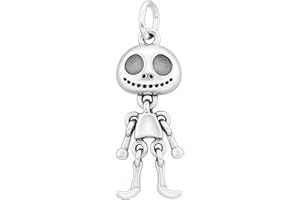 SUGARKITTEN LONDON Sterling Silver Oxidised Movable Ghost Face Halloween Pendant