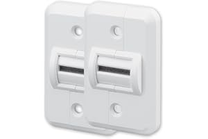 Set: 2 x Energiespar Gurtführung, Bürstendichtung, Einlauf, Nachrüsten, bis 23 mm Breite Rolladengurt, Farbe: weiß, Montage ohne Gurtausbau, Großer Energieeinspareffekt, von EVEROXX®