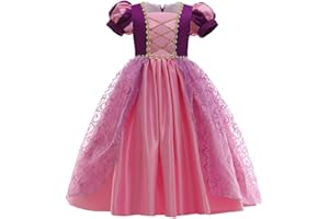 FMYFWY Ragazze Rapunzel Principessa Sofia Vestito Carnevale Costumi Bambini Natale Halloween Cosplay Vestito di Compleanno Comunione Cerimonia Pageant Festa Nozze Battesimo Abiti (Accessori)