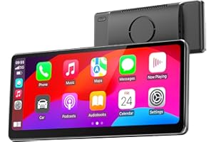 MINIX [2025 Fully Laminated Screen] 60fps Portable Wireless Carplay Car Stereo 8.9 Inch 1920 * 720 HD Touchscreen for Carplay&Android Auto Car Stereo Receiver Supports Steering Wheel Controls