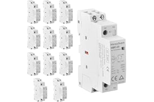 Heschen Haushalts-Wechselstromschütz, HSR1-25, 2-polig, normalerweise geschlossen, AC220V/230V Spulenspannung, 35mm DIN-Schienenmontage (12)