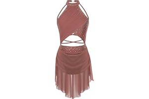 iiniim Donna Abito da Ballo Latino Americano Danza Vestito da Ballo Samba Rumba Jazz Salsa Tango ChaCha Abito da Spettacolo Dancewear