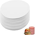 Burger Paper,500 PCS Burger Paper Sheets,Greaseproof Burger Press Papers,11cm Round Burger Wax Paper Sheets,Baking Parchment 