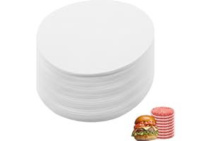 EOPHMI Burger Paper,500 PCS Burger Paper Sheets,Greaseproof Burger Press Papers,11cm Round Burger Wax Paper Sheets,Baking Parchment Circles for Foods Seperating Patty Meat Beef Cookies Storing Cake Tin