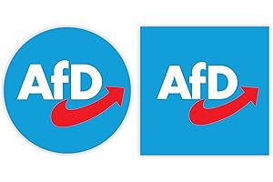 ‎FLAGSHIPPER FlagShipper AfD Sticker 50 Stück – Alternative für Deutschland Design – AfD Partei Fanartikel Aufkleber Set – Wahlkampf Zubehör für Bundestagswahl, Landtagswahl & Demonstration