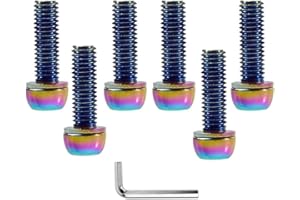 DAZISEN Bike Stem Bolts - 6 PCS Stainless Steel Mountain Bike Screws MTB Screws, M6*19