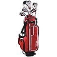 FAZER Junior J TEK Kids Golf Package Set with Oversize Driver, Irons, Putter, Bag & Headcovers - Lightweight Graphite Shafts, Soft Grips - Kids Starter Golf Clubs