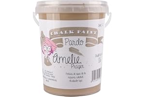 IberNorma Amelie Prager 1 Litro Pintura a la Tiza para muebles, Chalk paint para decoración y manualidades en madera 1L (06 Pardo)