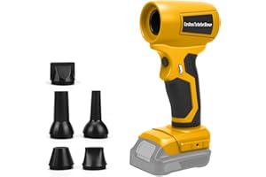 PANTHEM Mini soplador de hojas con batería compatible con Dewalt 20 V 18 V, 30 m/s, 130.000 rpm, motor sin escobillas, 5 boquillas incluidas, ligero y portátil para terraza, césped, limpieza de coches y