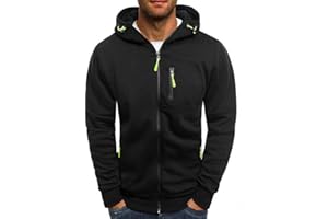 Loalirando Herren Sweatjacke Hoodie Kapuzenjacke mit Reißverschluss Oversized Sweatshirt Kapuzenpullover Sportjacke Outdoorjacke
