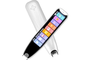 OUDILEE Scan Reader Pen for Dyslexia & Language Translation – 142 Languages Text-to-Speech OCR Translator Device with Voice Recording & Touchscreen, Ideal for Elderly, Kids, Students (White)