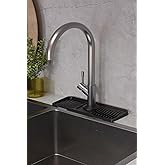 ATA HOME Musluk Matı Elastik Silikon Mutfak Ve Banyo İ&ccedil;in Lavobo Su Tutucu Musluk Ve Batarya Matı Siyah,515201744