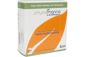 PHYSIOMANNA LAXDEPUR Integratore Alimentare con Pura Manna da Frassino - per il Benessere e il Transito Gastrointestinale, Effetto Depurativo - 12 panetti
