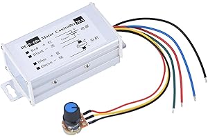 Bewinner PWM DC 9-60V 20A 1200W 25Khz Controlador de Velocidad del Motor para Motores DC Dentro de 20A - Controlador de Velocidad con Botón Giratorio Ajustable
