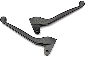 BISOMO Handhebel für Kupplung + Bremshebel schwarz, abgewinkelte Form für Simson S50, S51, S53, SR, Enduro