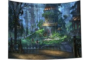 GENERIC Fantasy Fairy Tale World Forest Tapestry Magical Forest Castle Wall Hanging Psychedelic Tapestries for Bedroom Living Room Dorm Decor