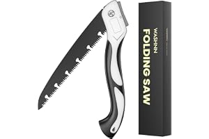 Grensåg 24 cm med stålblad SK5 för trädfällning, trädgårdsarbete, camping, träskärning, PVC, säkerhetslås, halkfritt handtag