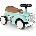 COSTWAY Ride on Car, Toddler Foot to Floor Sliding Walker with Under-seat Storage, Steering Wheel, Air Horn, Push Along Cars for 18-36 Months (Green)