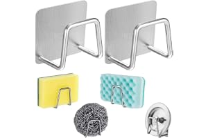 2 stycken super självhäftande svamphållare kök | 5 x 5 x 3 cm Svamphållare Kitchen Diskbänk, disksvamphållare utan borrning