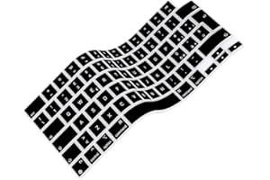 Arisase Cover in silicone ultra sottile per tastiera italiana per MacBook Air da 13,6 pollici con chip M2 rilasciato 2022 morbido accessori protettivi EU/UK Layout (Italiano-Nero)